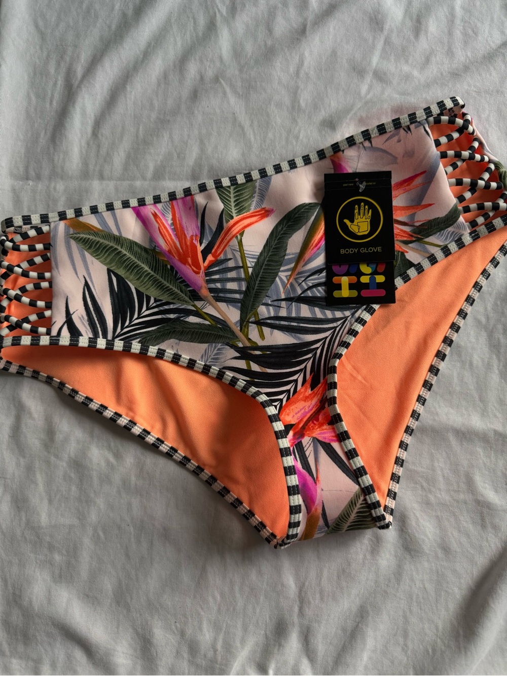 Body Glove Coral & Floral High-Waist Bikini Bottom